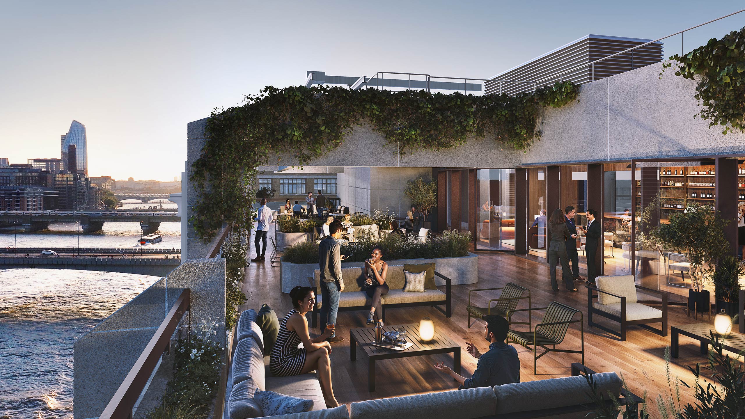 Fresh-Wharf-pavilion-exterior-evening-River-Thames-Views-H2560